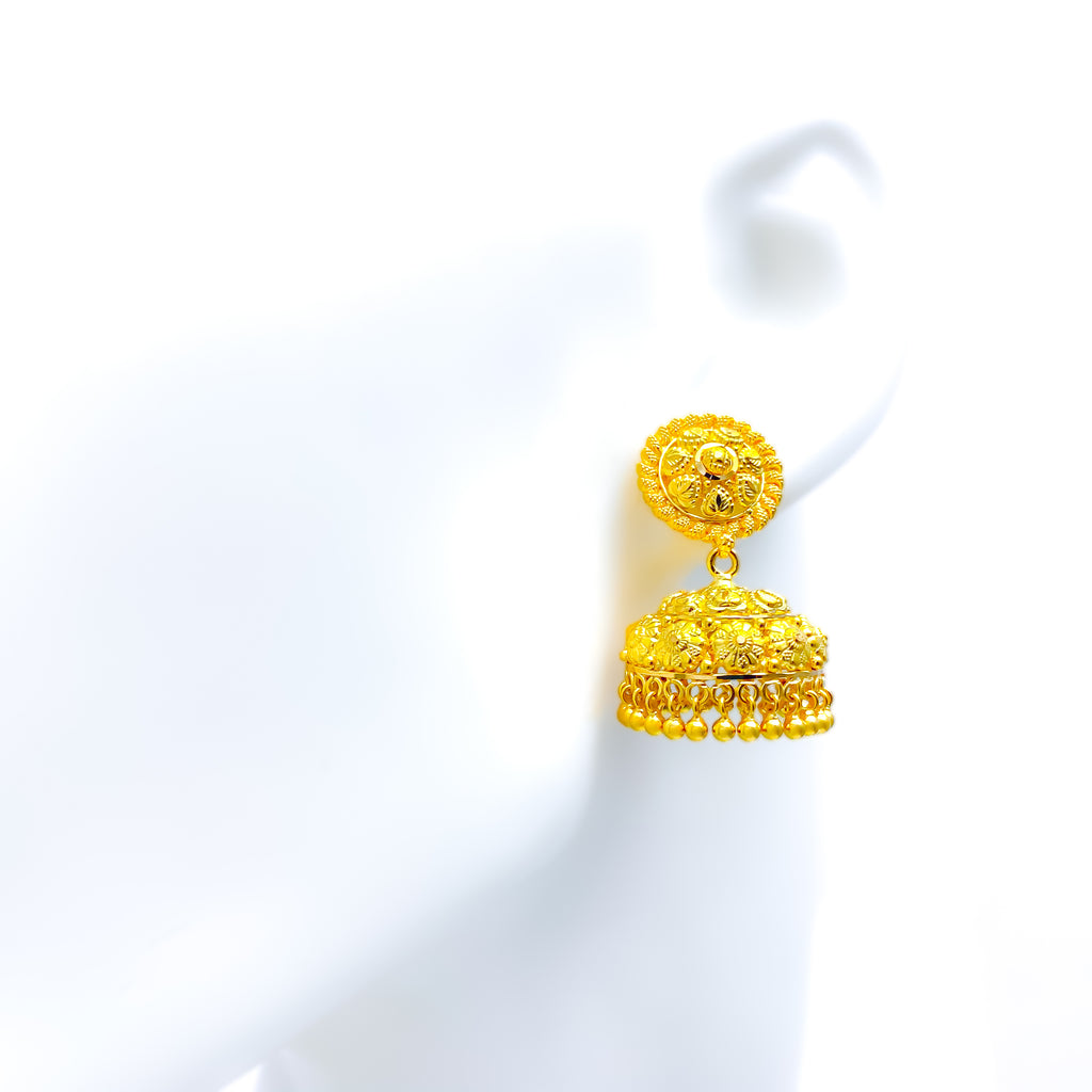 Brown - Handcrafted Fabart GS Jhumki Earrings 23