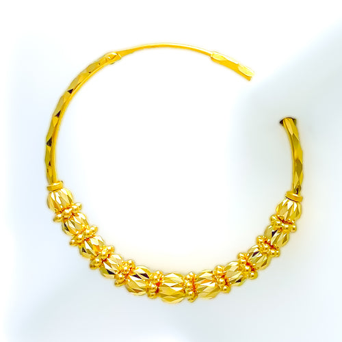 Extravagant Glossy 22K Gold Hoop Earrings