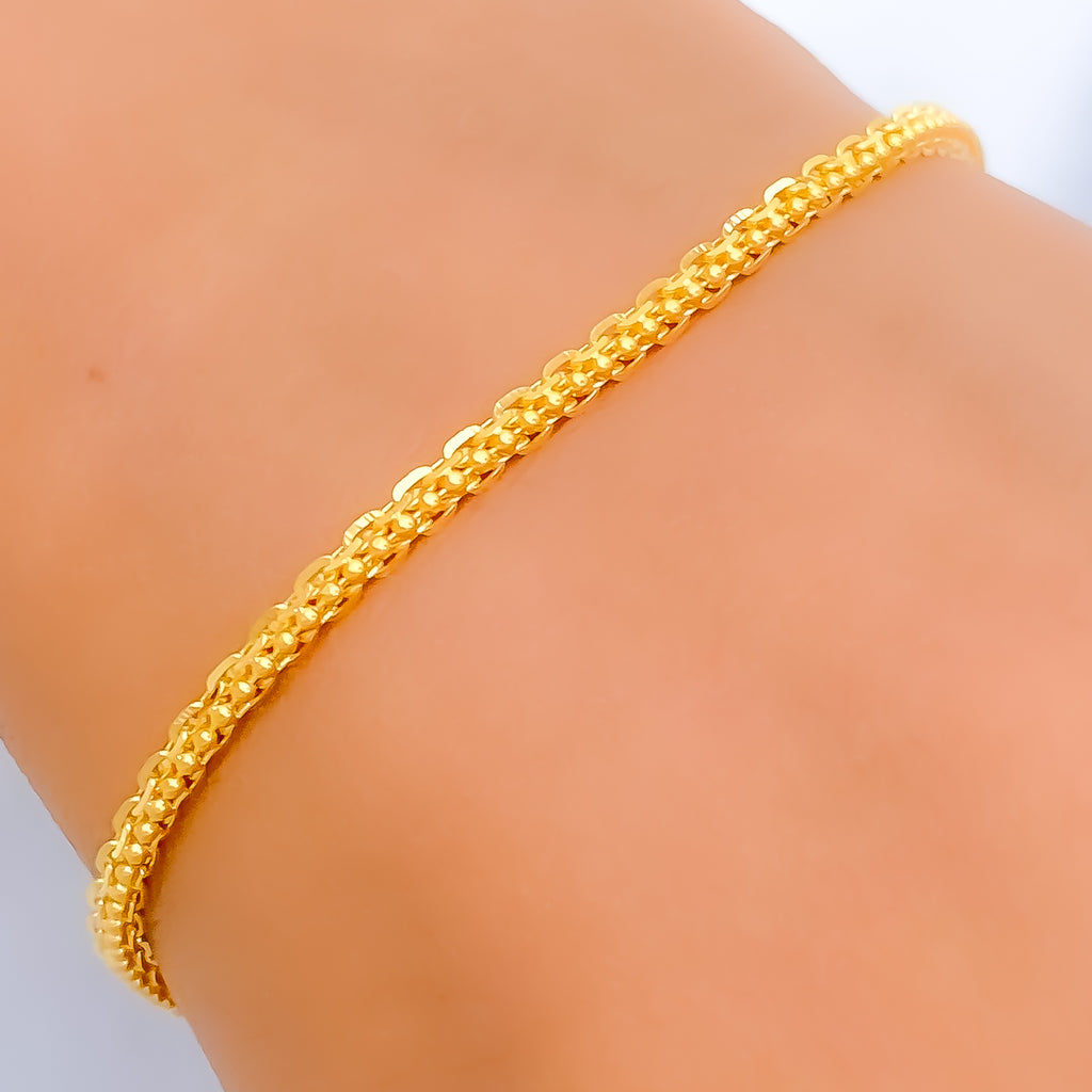 Fine Beaded 22k Gold Chain Bracelet – Andaaz Jewelers