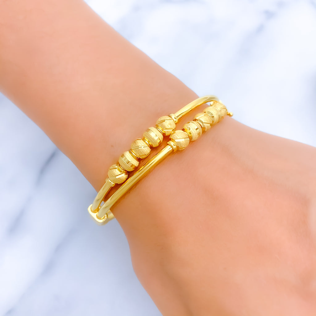 Classic Timeless Orb 22k Gold Bangle Bracelet – Andaaz Jewelers