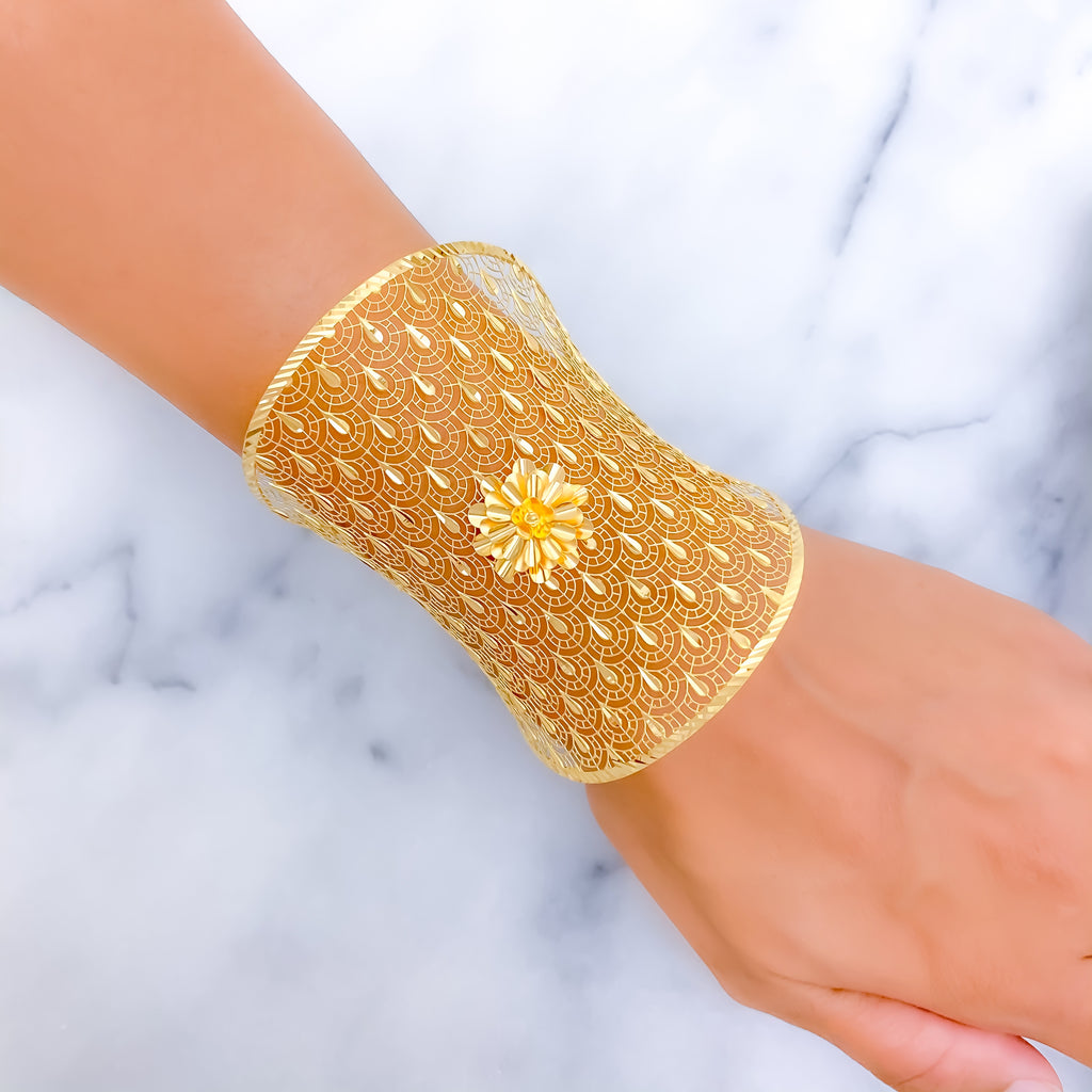 Iconic Stunning 21k Gold Mesh Bangle Andaaz Jewelers Iconic Stunning 21k Gold Mesh Bangle Andaaz Jewelers