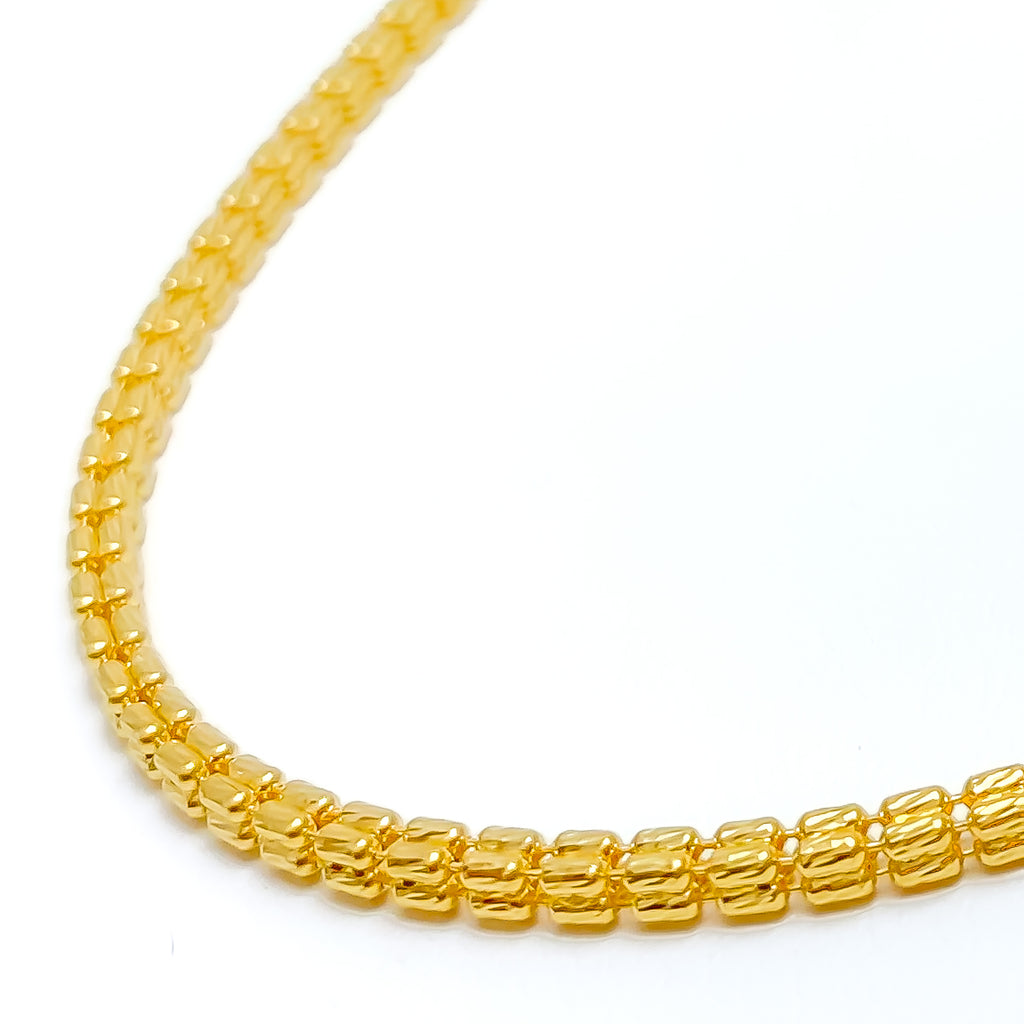 Simple Matte Gold Bead Chain – Andaaz Jewelers