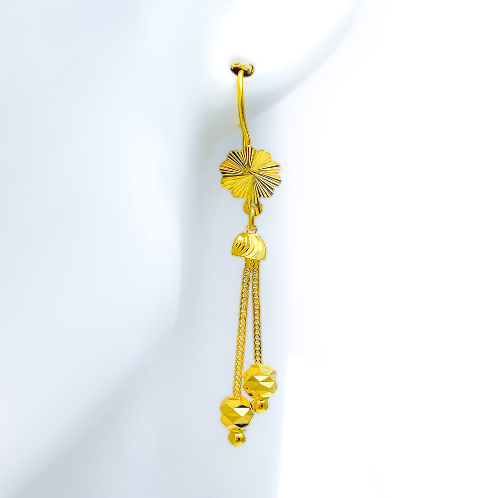 Latest Long Gold Chain Earring Designs 