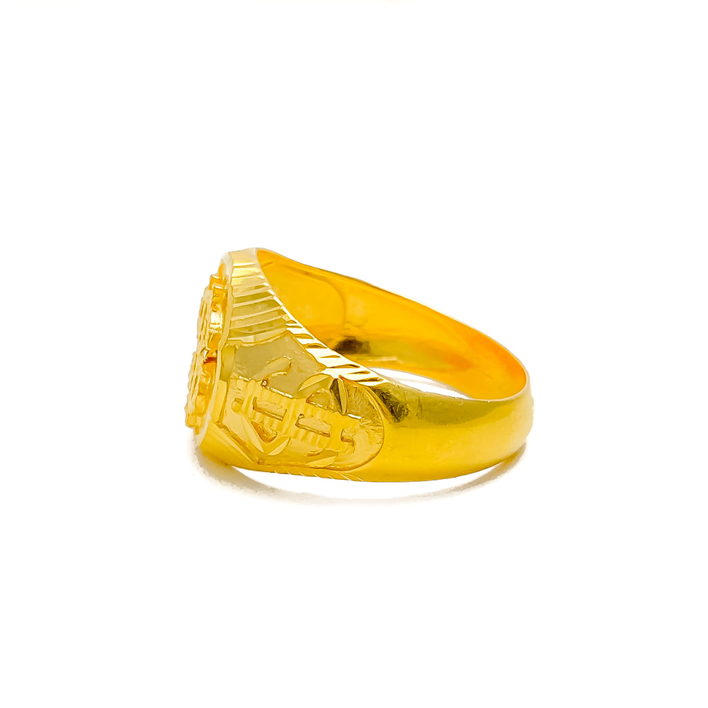 Ritzy Charming Men's 22k Gold Ring – Andaaz Jewelers