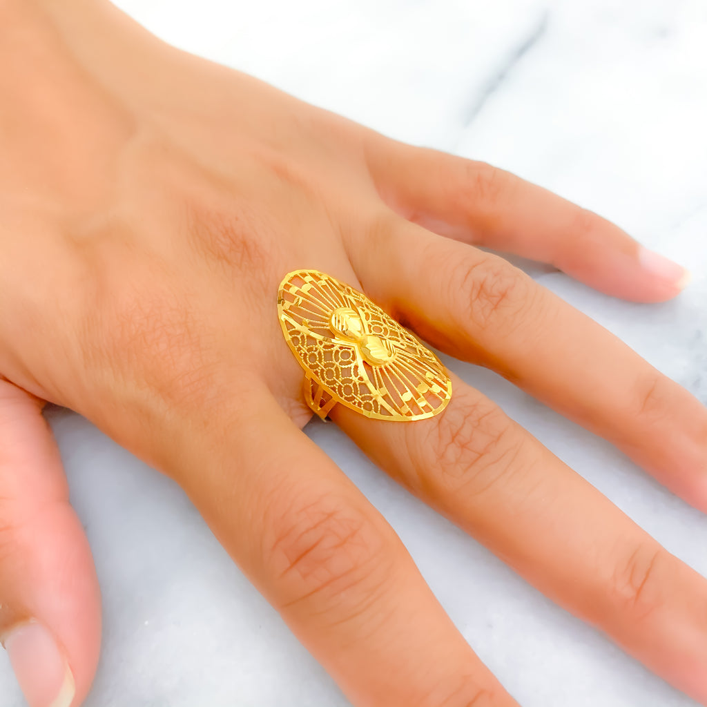 Sculptural Twin Heart 21k Gold Ring – Andaaz Jewelers