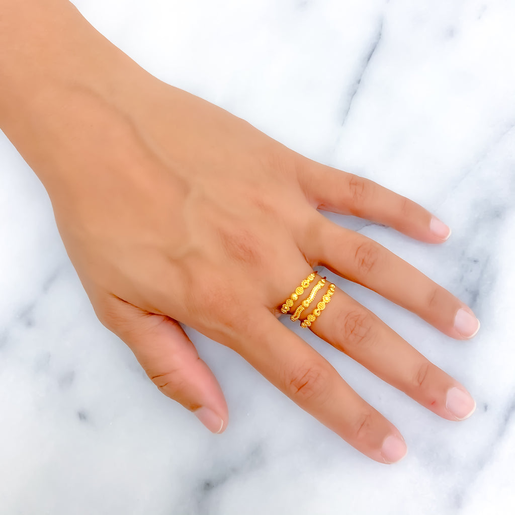 Upscale Ethereal 22K Gold Spiral Ring – Andaaz Jewelers