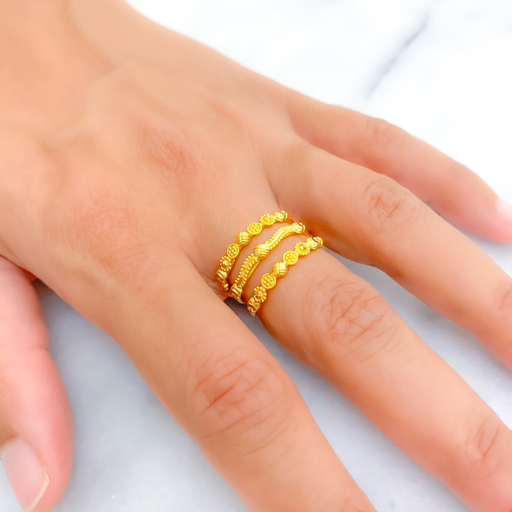 Senco Gold Spiral Ring Designs In Gold Upscale Ethereal 22K Gold