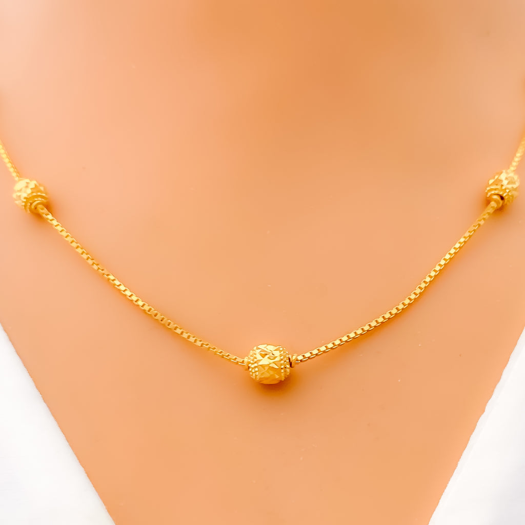 Beaded 22K Gold Necklace