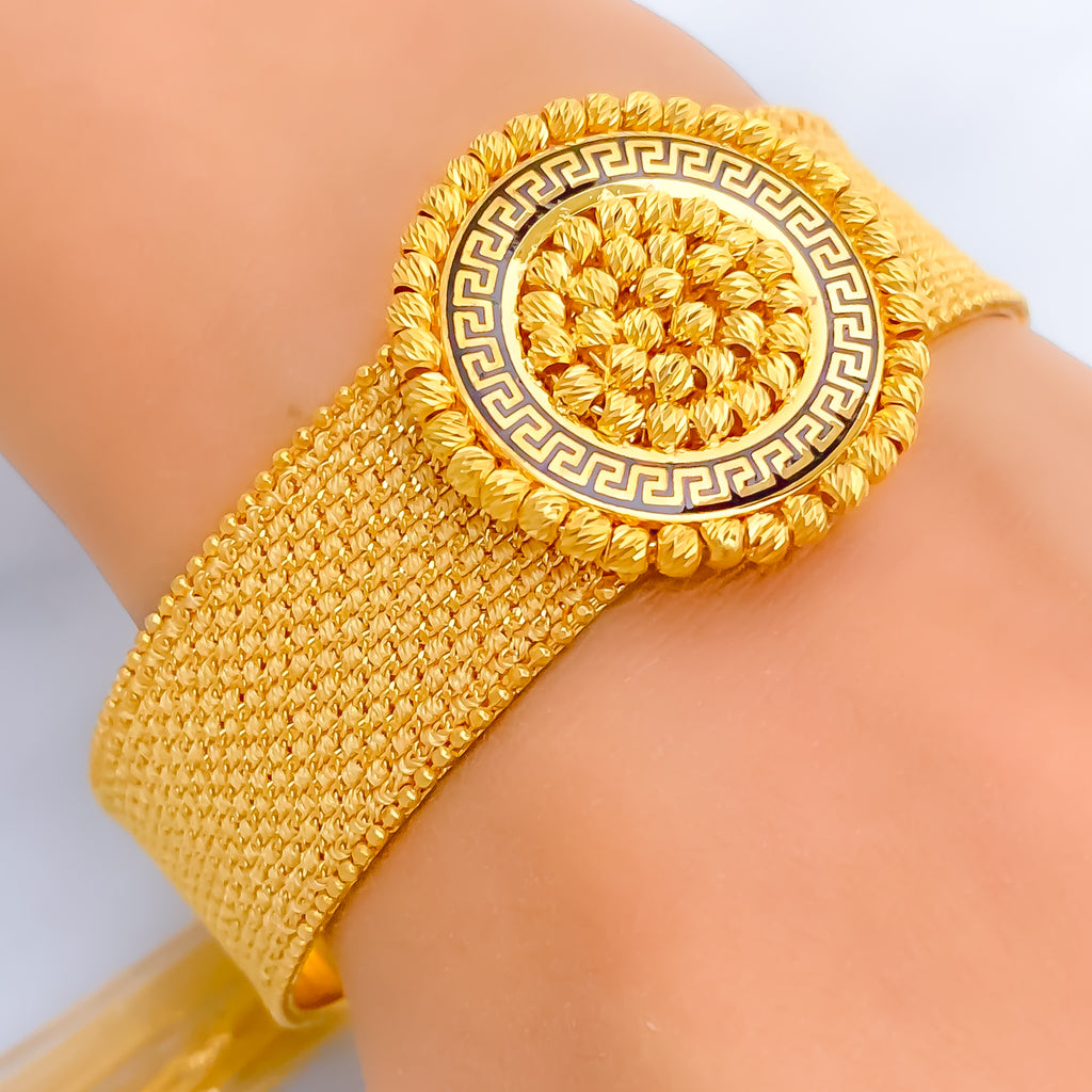 Impressive Artistic 21k Statement Bangle Bracelet – Andaaz Jewelers