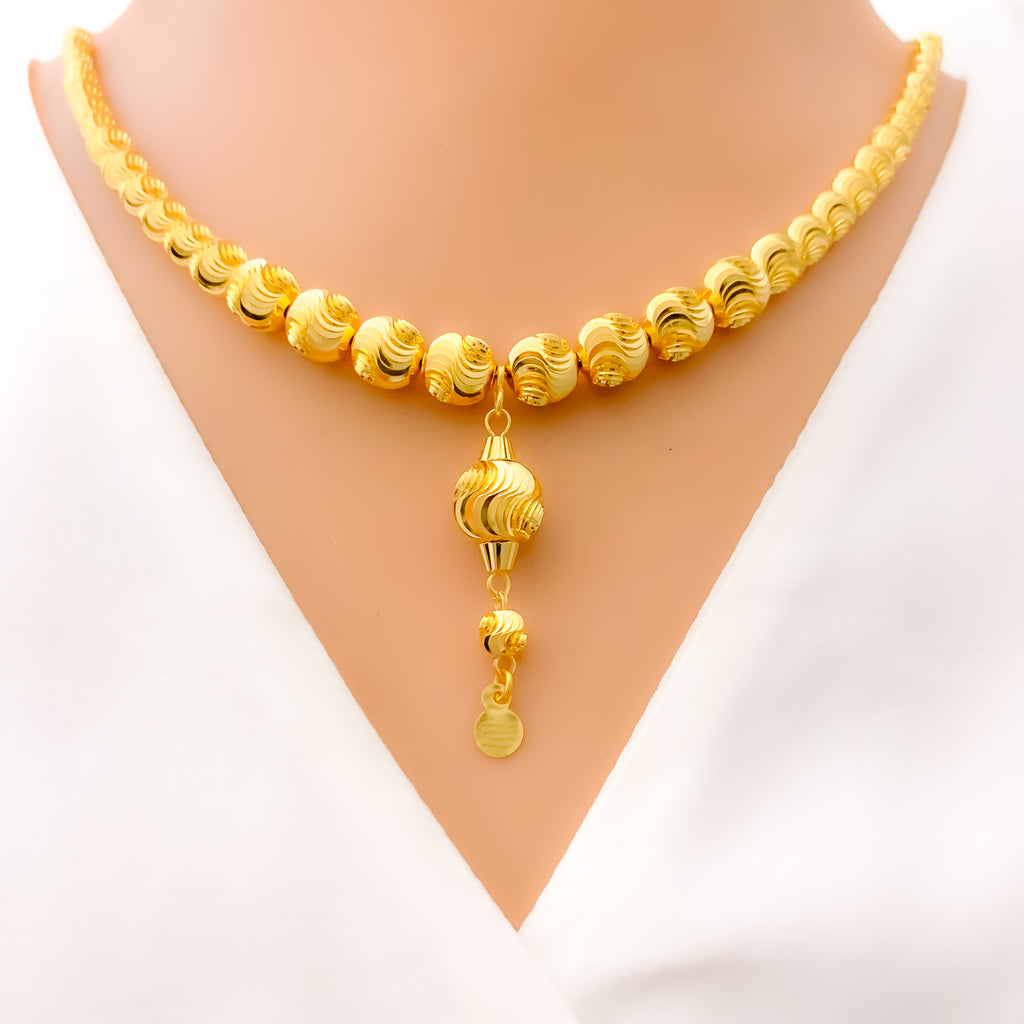 Bold Striking 21k Gold Necklace – Andaaz Jewelers