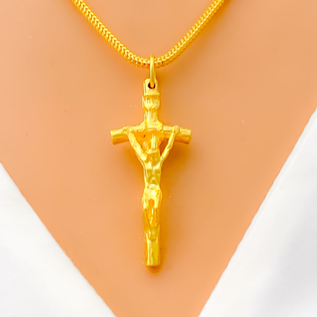 High Finish 22k Gold Cross Pendant – Andaaz Jewelers