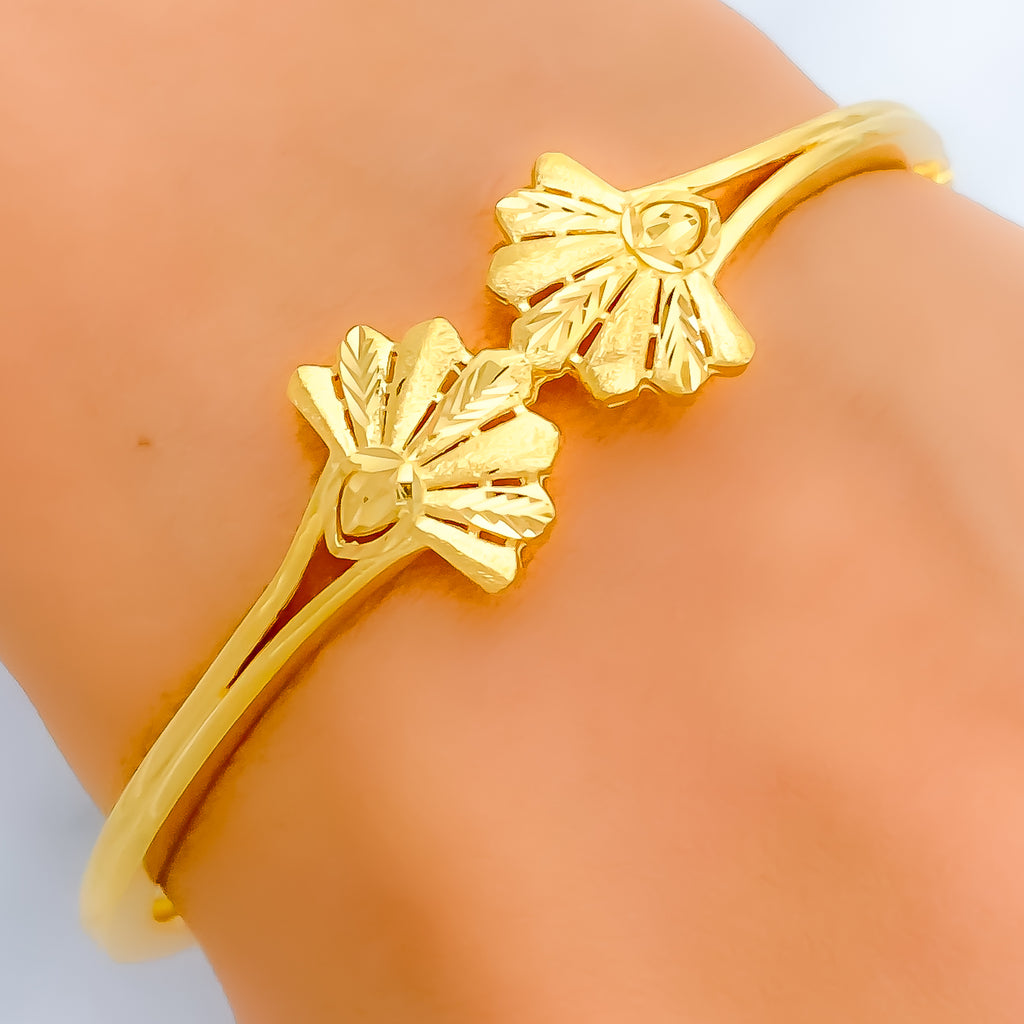 pryground PRY シュウトPLATE-CLIP ROD-BANGLE Etched Decadent 22k Gold Bangle Bracelet – Andaaz Jewelers