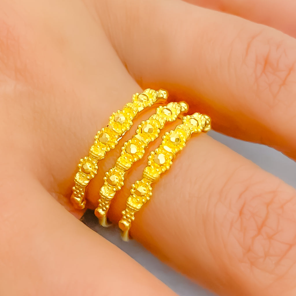 Delightful Stylish Spiral 22k Gold Ring – Andaaz Jewelers