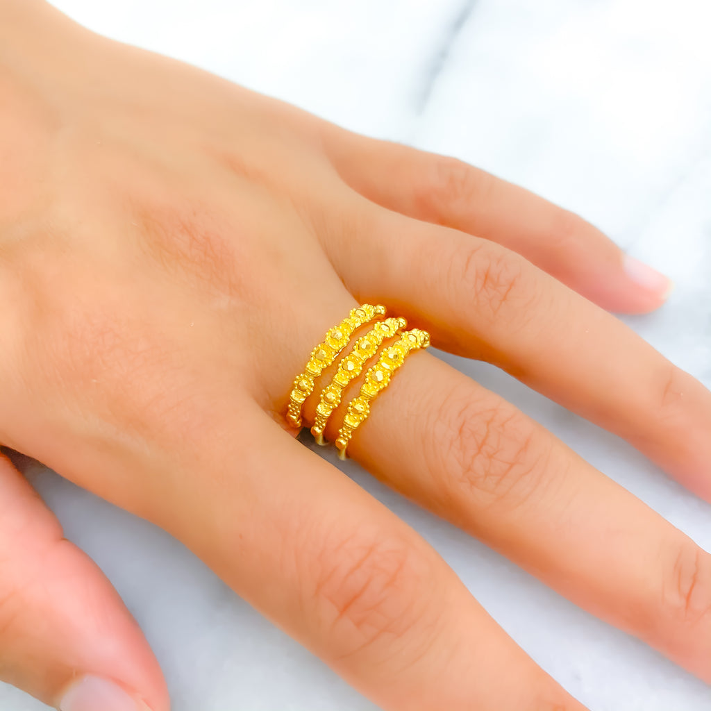 Pointless Journey PJ RING GOLDサイズ22 Delightful Stylish Spiral 22k Gold Ring – Andaaz Jewelers