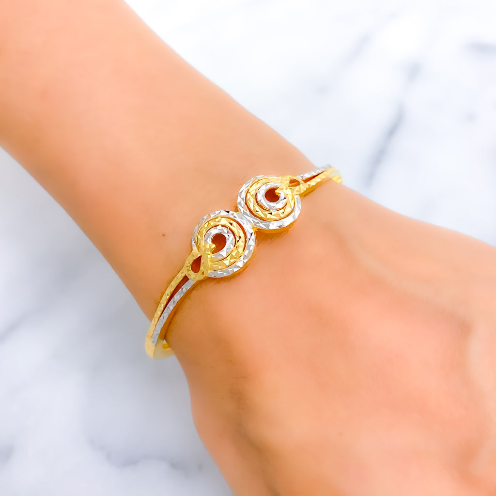 Mod Spiral Paisley 22kGoBangle Bracelet – Andaaz Jewelers