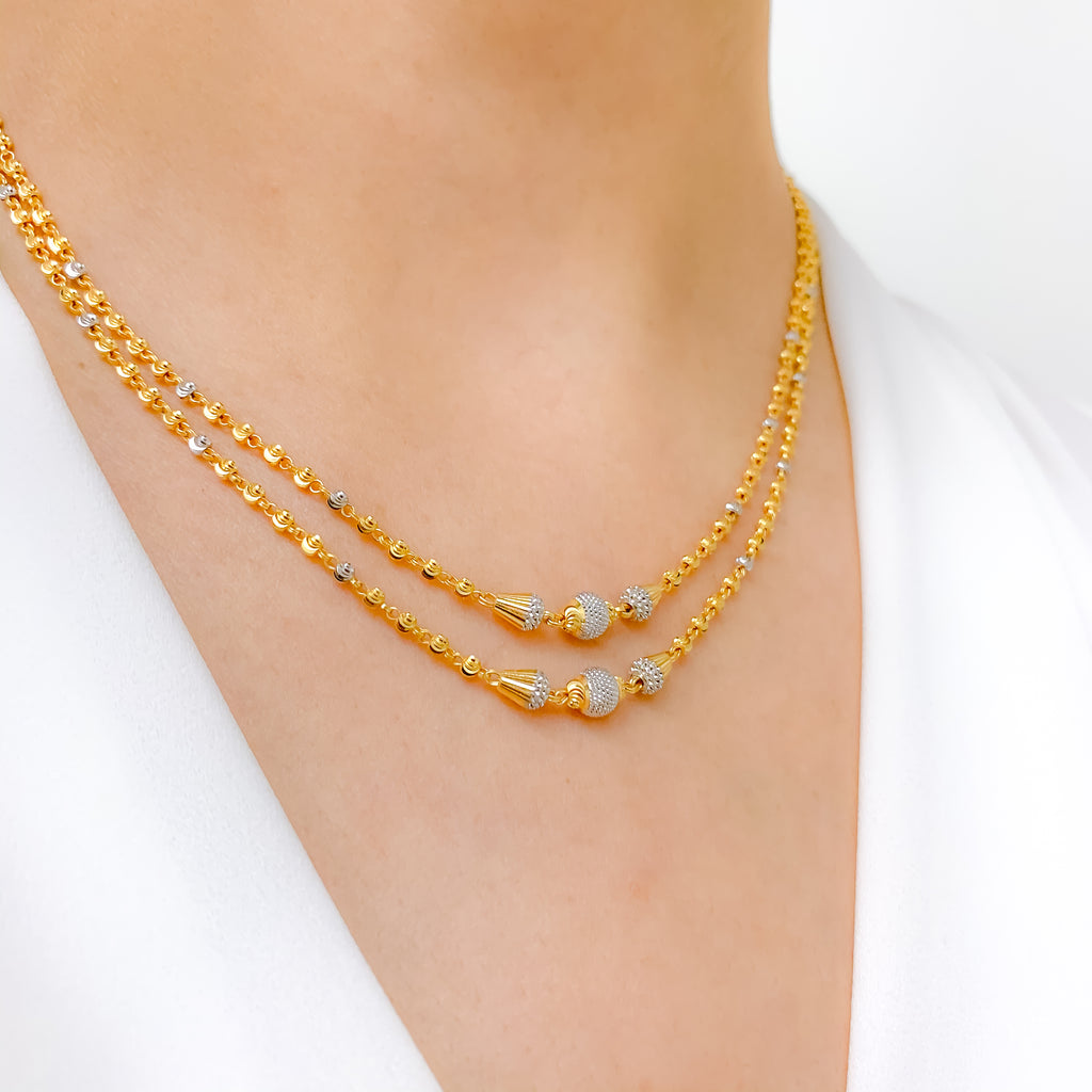 Charming Two-Tone Lara Necklace Set – Andaaz Jewelers | Schmuck-Sets