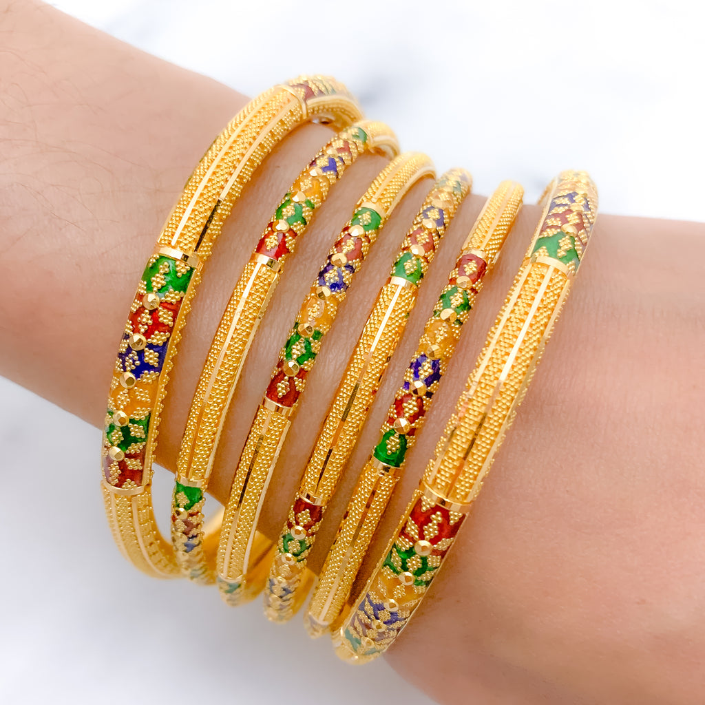 Opulent Traditional Meena Bangles – Andaaz Jewelers