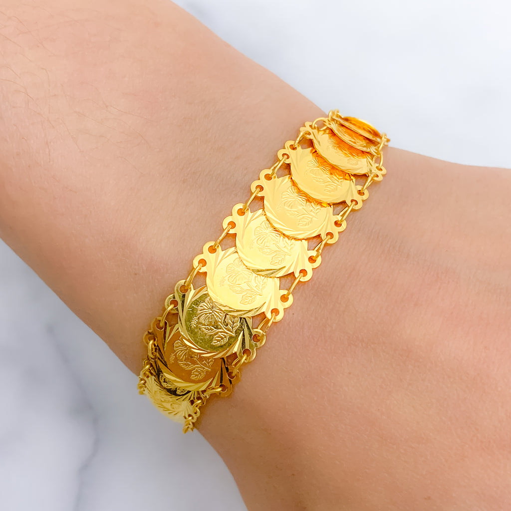 Dressy Overlapping Coins Bracelet – Andaaz Jewelers