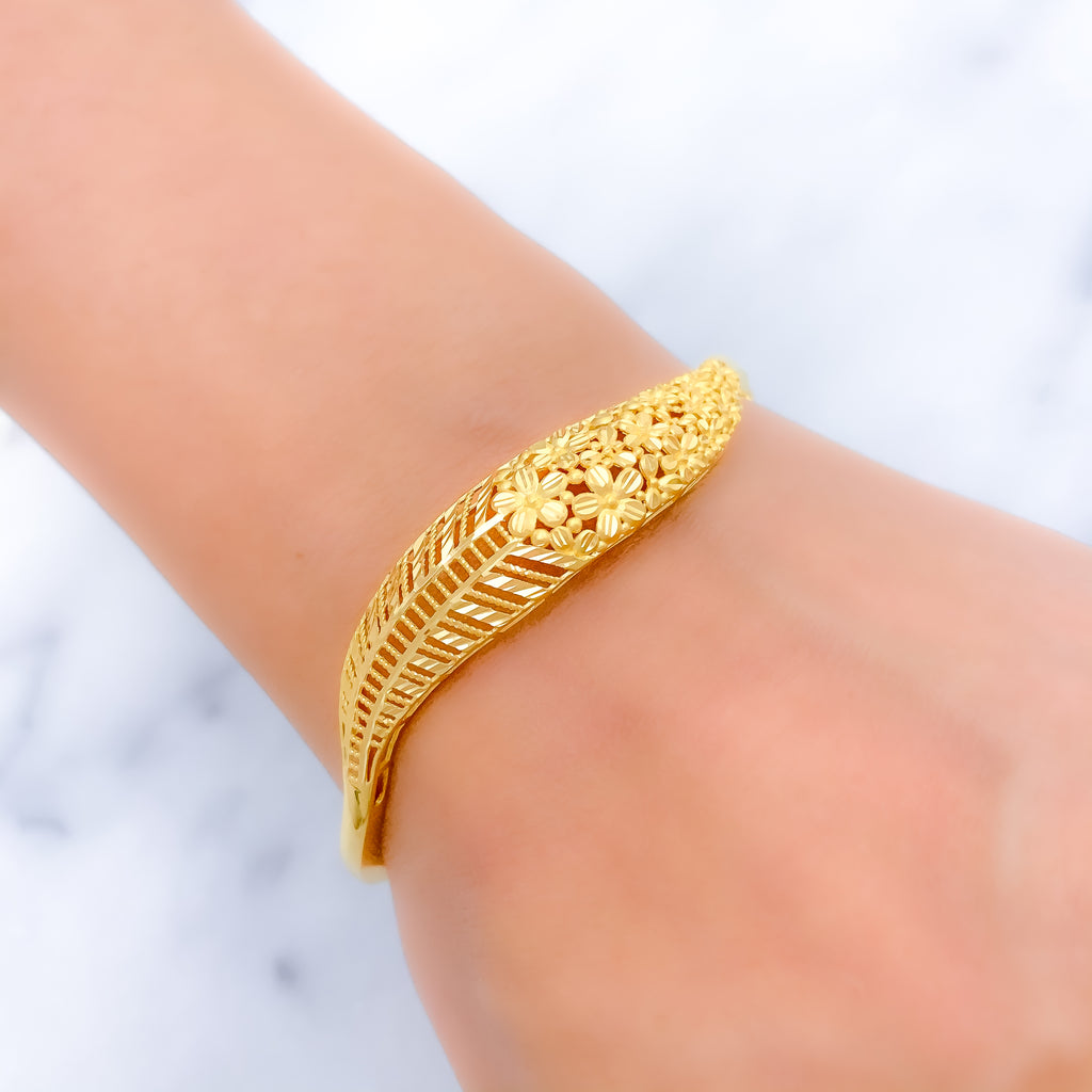 Unique Flower Cluster Bangle Bracelet – Andaaz Jewelers