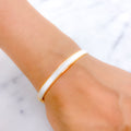Unique Two Sided Two-Tone 22k Gold Bangle