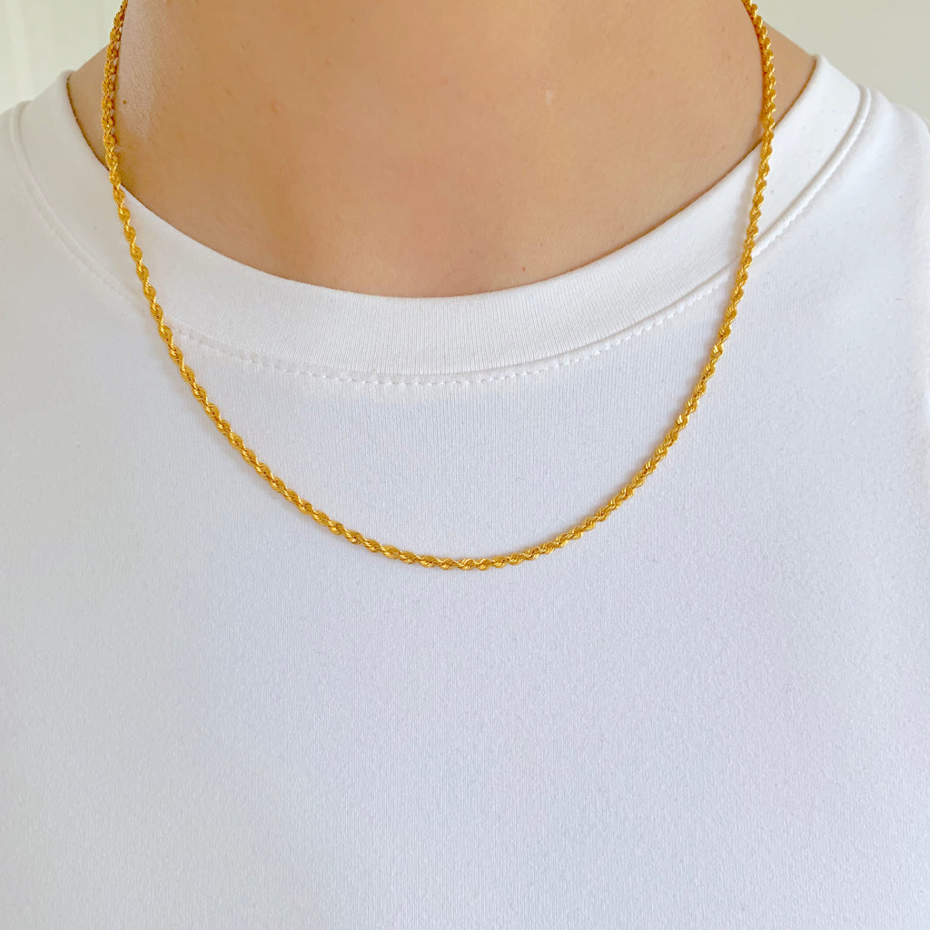 Solid Thin Rope Chain – Andaaz Jewelers