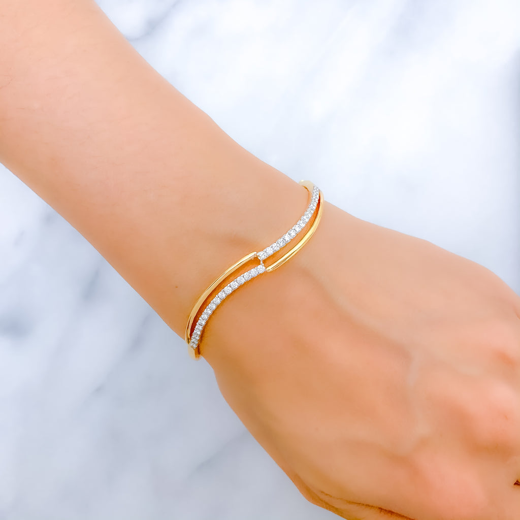 アクセサリー K18 gold bangle 18kt Gold Over Sterling Wide Filigree Bangle Bracelet | Ross Simons