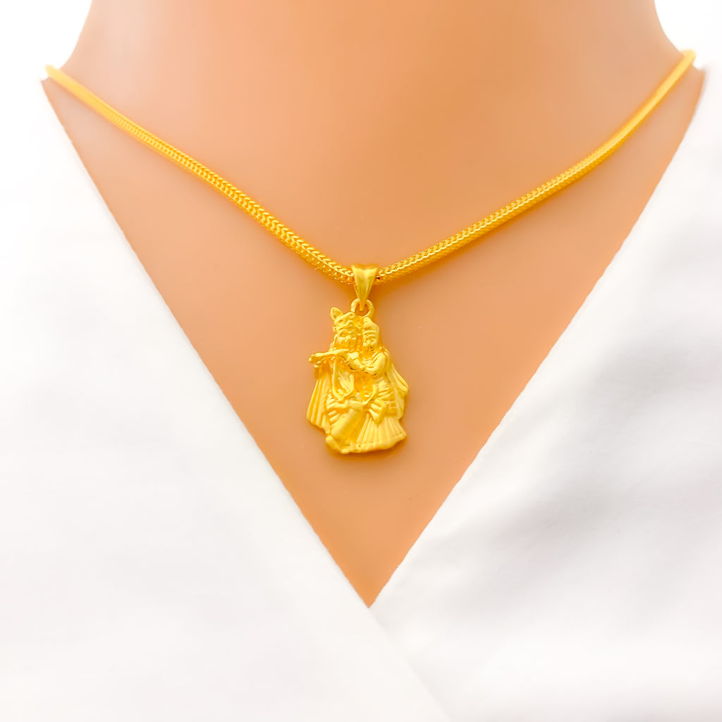 Radha krishna gold pendant with price Clearance