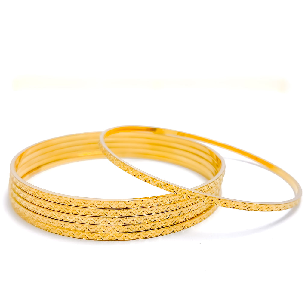 【chieko+】wave bangle　gold IMG_6929_35b73f69-0d79-476c-