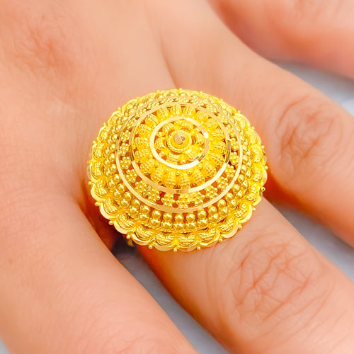 Bold Classy 22k Gold Statement Ring