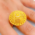 Dazzling Impressive 22k Gold Statement Ring