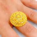 Luscious Stately 22k Gold Statement Ring