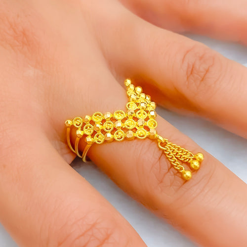 Ethereal Decorative 22k Gold Statement Ring