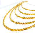 Medium 22k Gold Hollow Rope Chain - 24"