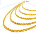 Medium 22k Gold Hollow Rope Chain - 22"