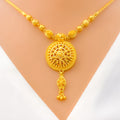 Radiant Floral 22k Gold Necklace Set