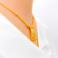 Trendy Tassel 22k Gold Necklace Set 