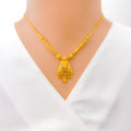 Classic Hanging 22k Gold Necklace Set 