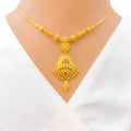 Elegant Tassel 22k Gold Necklace Set 