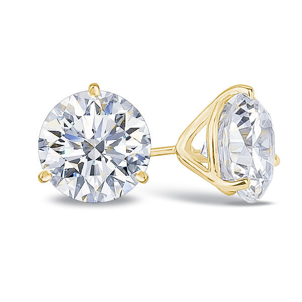 Custom - 3ct Diamond Solitaire Earrings