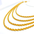Thick 22k Gold Hollow Rope Chain - 26"