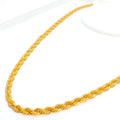 Thick 22k Gold Hollow Rope Chain - 22"