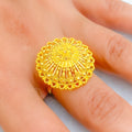 Radiant Blooming 22k Gold Statement Ring