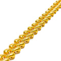 Hollow Interlinked 21k Gold Chain Bracelet