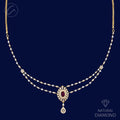 Twinkling Flawless Marquise Diamond + 18k Gold Necklace Set