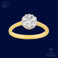 Upscale Cluster 18K Gold + Diamond Ring
