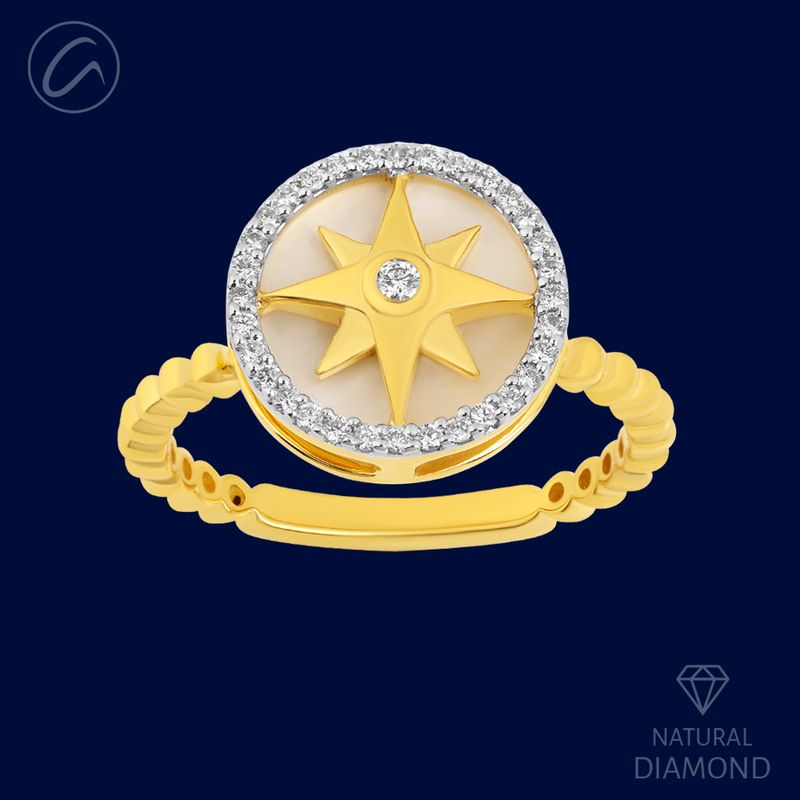 Bold Gorgeous 18K Gold + Diamond Statement Ring