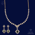 Graceful Classic Vintage Diamond + 18k Gold Necklace Set