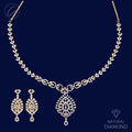 Festive Sparkling Motif Diamond + 18k Gold Necklace Set