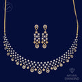 Eternal Radiant Drop Diamond + 18k Gold Necklace Set