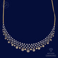 Eternal Radiant Drop Diamond + 18k Gold Necklace Set